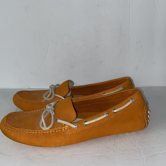 Cole Haan +Nike Air Collaboration Orange Suede Driving Loafer - Picture 4 of 11